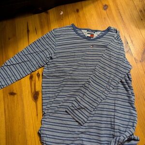 Tommy Hilfiger Blue Striped Pajama Top